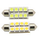 1.5 Watts - 24 Volts - C5W - Festoon Led Bulb - SV8.5 - White - D15*42mm - SJ5050-8S-24-W - AZLED